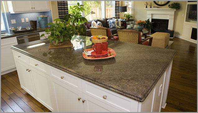 brown granite countertop